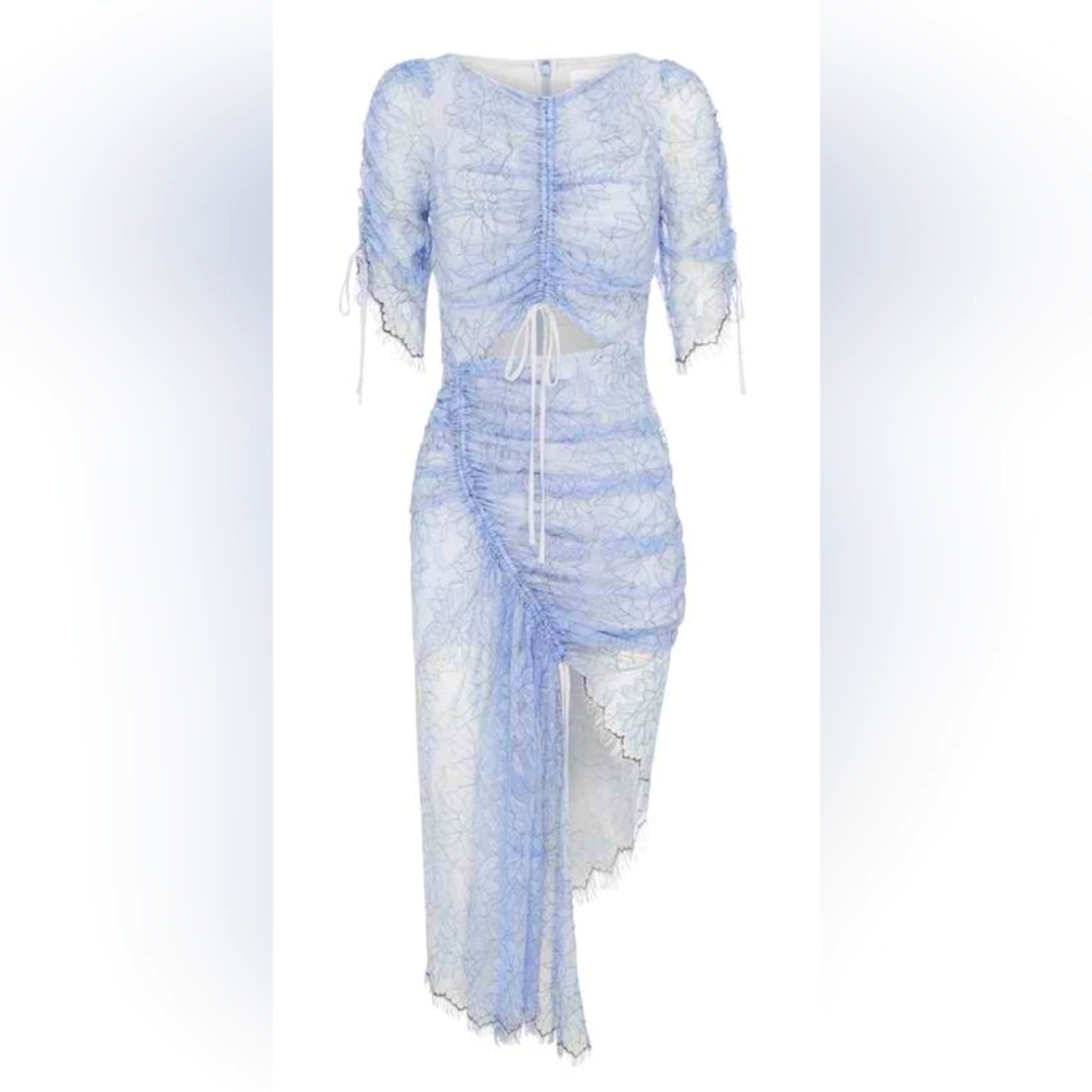 NWOT Alice McCall periwinkle Lotus Dress Asymmetrical Size US 0, UK 32, AU 4